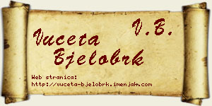 Vuceta Bjelobrk vizit kartica